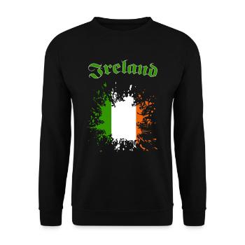 Ireland - Unisex Pullover - Schwarz - Vorne - Alina (178cm) & Michal (187cm)