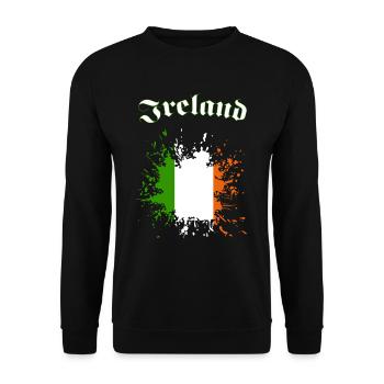 Ireland Splash - Unisex Pullover - Schwarz - Vorne - Alina (178cm) & Michal (187cm)