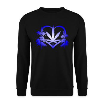 Heart of Cannabis - Unisex Pullover - Schwarz - Vorne - Alina (178cm) & Michal (187cm)