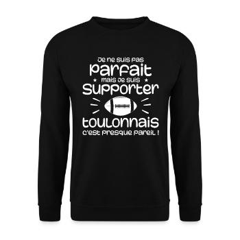 Toulon Parfait Rugby-Fan - Unisex Pullover - Schwarz - Vorne - Alina (178cm) & Michal (187cm)