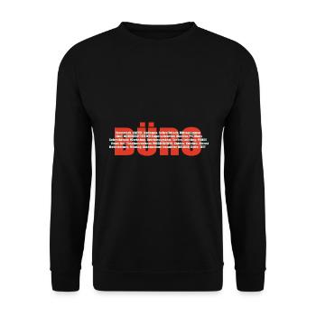 Büro T-Shirt mit Office Tags - Verwaltung - Unisex Pullover - Schwarz - Vorne - Alina (178cm) & Michal (187cm)