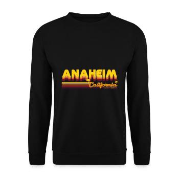 Anaheim Californie - Calfornian City - Sweat-shirt Unisexe - noir - Devant - Alina (178cm) & Michal (187cm)