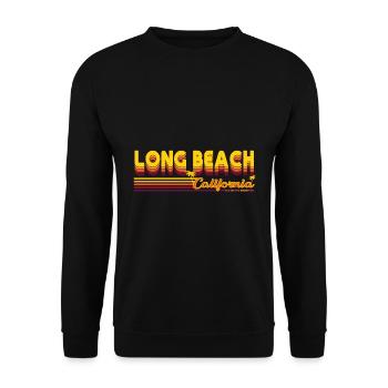 Long Beach Kalifornien aus dem Los Angeles County - Unisex Pullover - Schwarz - Vorne - Alina (178cm) & Michal (187cm)