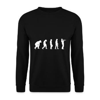 Musique Band trompette musicien instrument Evolution - Sweat-shirt Unisexe - noir - Devant - Alina (178cm) & Michal (187cm)