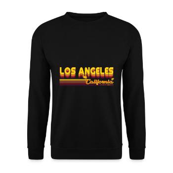 Los Angeles California Vintage & Retro Design - Unisex Sweatshirt - black - Front - Alina (178cm) & Michal (187cm)