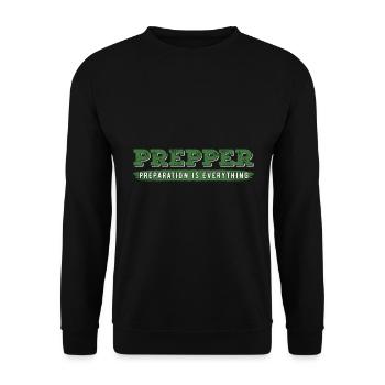 La préparation est primordiale Préparation Survie - Sweat-shirt Unisexe - noir - Devant - Alina (178cm) & Michal (187cm)