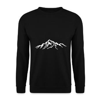 Mountain Hiking Mountains Mountaineering Hiking Mountains Mountains - Unisex Sweatshirt - black - Front - Alina (178cm) & Michal (187cm)