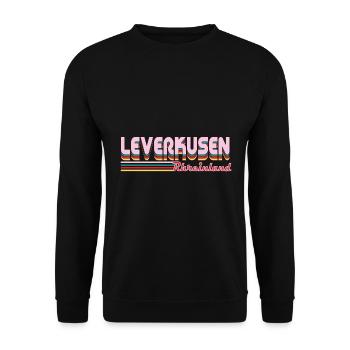 Leverkusen Rheinland Design for the Leverkusener - Unisex Sweatshirt - black - Front - Alina (178cm) & Michal (187cm)