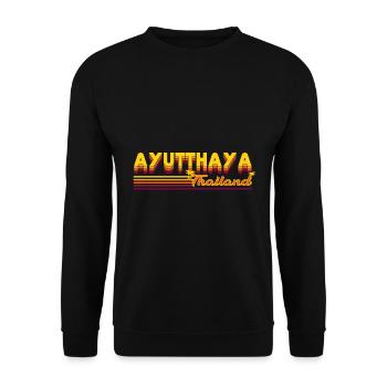 Ruines d’Ayutthaya: design rétro historique - Sweat-shirt Unisexe - noir - Devant - Alina (178cm) & Michal (187cm)