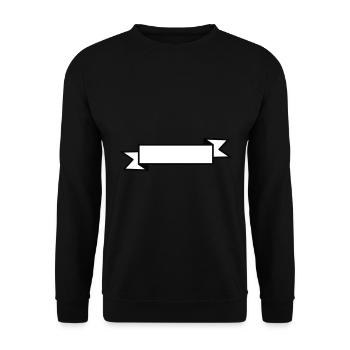 Bannière ruban blanc - Sweat-shirt Unisexe - noir - Devant - Alina (178cm) & Michal (187cm)