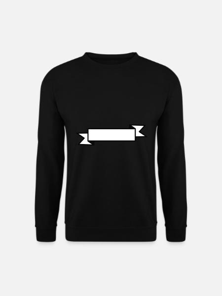 Bannière ruban blanc - Sweat-shirt Unisexe - noir