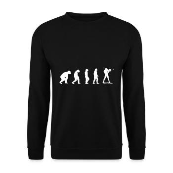 Biathlète Evolution Biathlon cadeau Sports d’hiver - Sweat-shirt Unisexe - noir - Devant - Alina (178cm) & Michal (187cm)