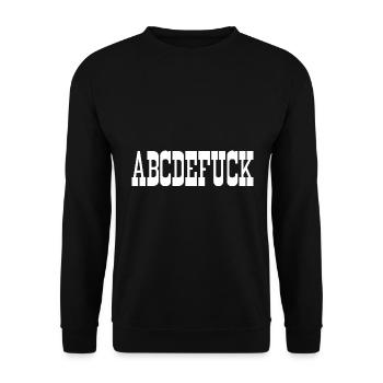 abcdefuck - Sweat-shirt Unisexe - noir - Devant - Alina (178cm) & Michal (187cm)