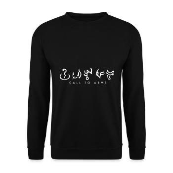 Diablo Runic Word CTA - Unisex Sweatshirt - black - Front - Alina (178cm) & Michal (187cm)