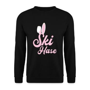 Skihase - Unisex Pullover - Schwarz - Vorne - Alina (178cm) & Michal (187cm)
