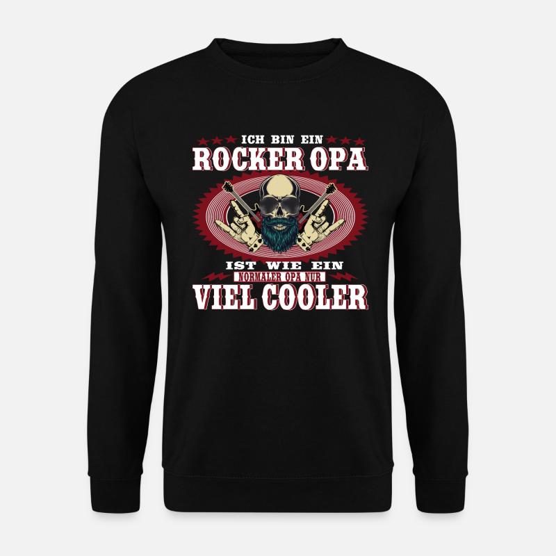rocker opa | Geschenk oder Geschenkidee für Opas - Unisex Pullover - Schwarz