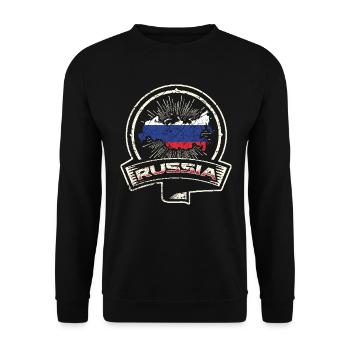 Russia - Unisex Sweatshirt - black - Front - Alina (178cm) & Michal (187cm)