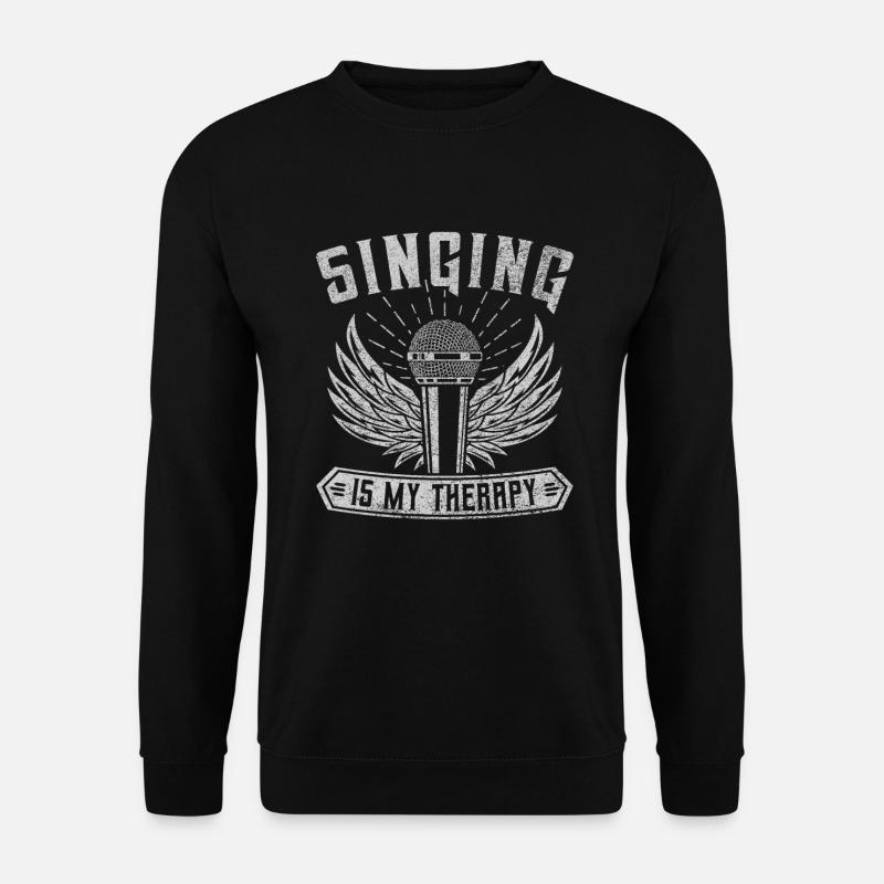 Singen ist meine Therapie / Singing is my therapy - Unisex Pullover - Schwarz