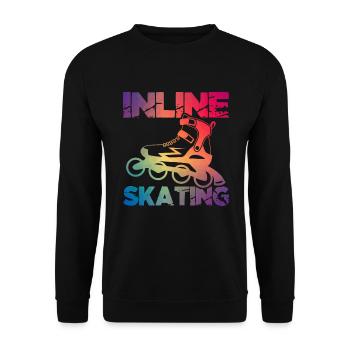 Inline Skating Sport / Roller, Rollschuhe - Unisex Pullover - Schwarz - Vorne - Alina (178cm) & Michal (187cm)