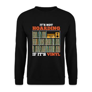 Es ist kein Horten, wenn es Vinyl ist / Platten - Unisex Pullover - Schwarz - Vorne - Alina (178cm) & Michal (187cm)