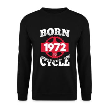 Né en 1972 pour vélo anniversaire roue de vélo - Sweat-shirt Unisexe - noir - Devant - Alina (178cm) & Michal (187cm)