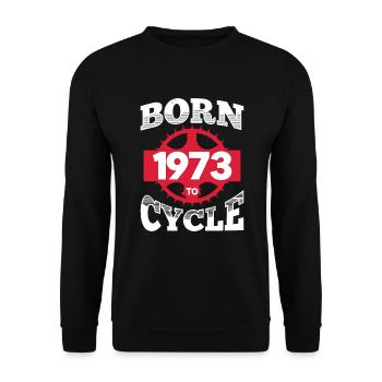 Né en 1973 pour vélo anniversaire roue de vélo - Sweat-shirt Unisexe - noir - Devant - Alina (178cm) & Michal (187cm)
