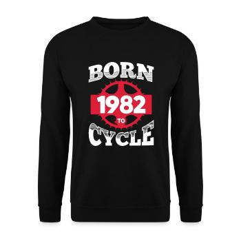 Né en 1982 pour vélo anniversaire roue de vélo - Sweat-shirt Unisexe - noir - Devant - Alina (178cm) & Michal (187cm)