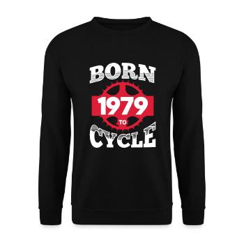 Né en 1979 pour vélo anniversaire roue de vélo - Sweat-shirt Unisexe - noir - Devant - Alina (178cm) & Michal (187cm)