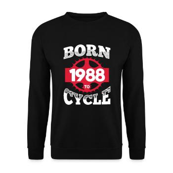 Né en 1988 pour vélo anniversaire roue de vélo - Sweat-shirt Unisexe - noir - Devant - Alina (178cm) & Michal (187cm)