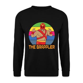 Der Grappler Wrestler Kampfsport Wrestling - Unisex Pullover - Schwarz - Vorne - Alina (178cm) & Michal (187cm)