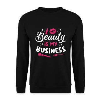 La beauté est mon affaire / Cosmétiques - Sweat-shirt Unisexe - noir - Devant - Alina (178cm) & Michal (187cm)
