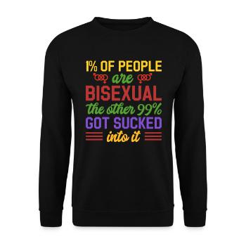 Bisexual CSD Gay Pride Égalité des sexes - Sweat-shirt Unisexe - noir - Devant - Alina (178cm) & Michal (187cm)