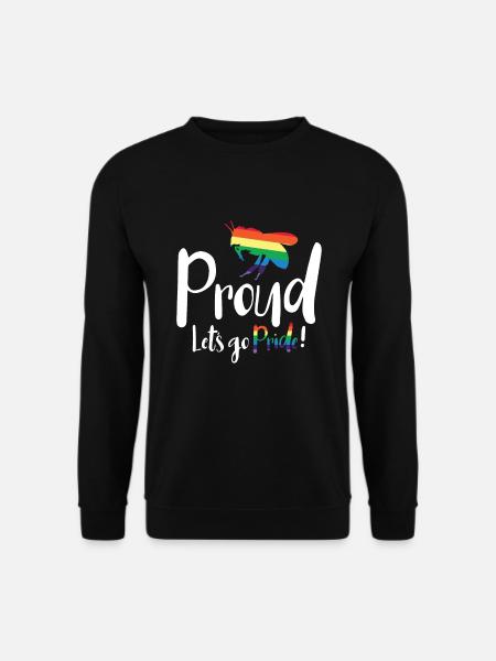 Bee Proud / Gay Pride LGBTQ Design - Unisex Sweatshirt - black