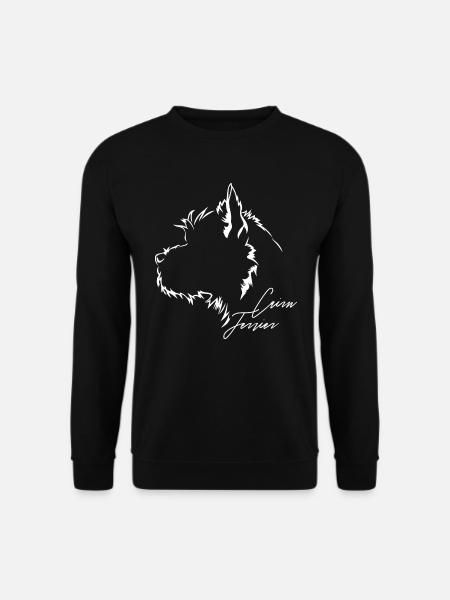 CAIRN TERRIER Profil Hunde Hund Wilsigns - Unisex Pullover - Schwarz