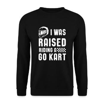 J’ai grandi en conduisant un kart de course de karting karting - Sweat-shirt Unisexe - noir - Devant - Alina (178cm) & Michal (187cm)