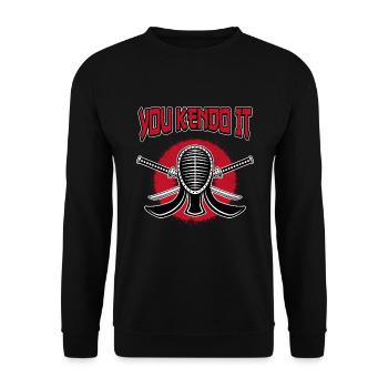 Kendo Kenjutsu Japan Sword Japanese Martial Arts - Unisex Sweatshirt - black - Front - Alina (178cm) & Michal (187cm)