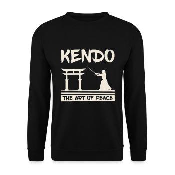Kendo L’Art de la Paix Kenjutsu Japon - Sweat-shirt Unisexe - noir - Devant - Alina (178cm) & Michal (187cm)