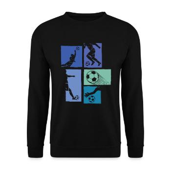 Football, Club d’équipe sportive, Équipe - Sweat-shirt Unisexe - noir - Devant - Alina (178cm) & Michal (187cm)