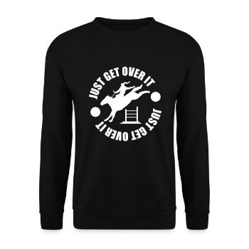 Il suffit de s’en remettre Cavalier Cavalier Cheval - Sweat-shirt Unisexe - noir - Devant - Alina (178cm) & Michal (187cm)