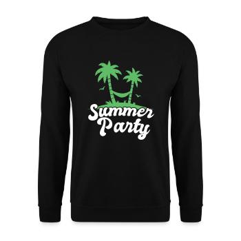Fête d’été / Vacances, Mer, Palmiers - Sweat-shirt Unisexe - noir - Devant - Alina (178cm) & Michal (187cm)