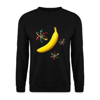 Banana Fruit Atom Chemistry Element Science - Unisex Sweatshirt - black - Front - Alina (178cm) & Michal (187cm)