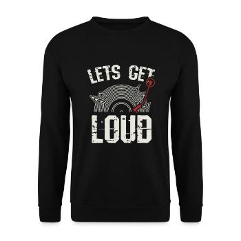 Let's Get Loud Musicians Turntable Music Vinyl - Unisex Sweatshirt - black - Front - Alina (178cm) & Michal (187cm)