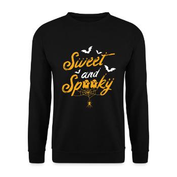 Cute and creepy / Halloween design - Unisex Sweatshirt - black - Front - Alina (178cm) & Michal (187cm)