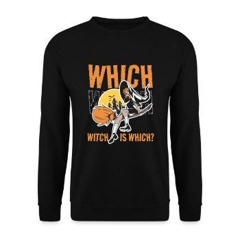 Quelle sorcière est laquelle? Halloween aigre-doux - Sweat-shirt Unisexe - noir - Devant - Alina (178cm) & Michal (187cm)