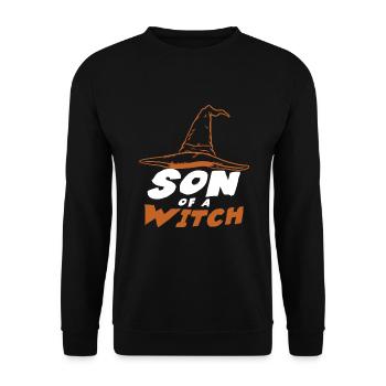 Sohn einer Hexe / Son of a witch / Halloween - Unisex Sweatshirt - black - Front - Alina (178cm) & Michal (187cm)
