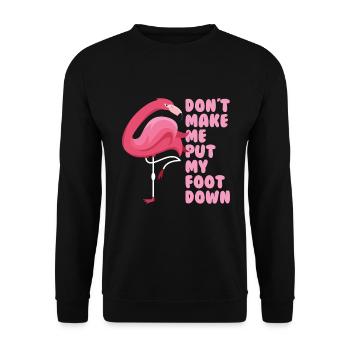 Drôle de flamant rose - Sweat-shirt Unisexe - noir - Devant - Alina (178cm) & Michal (187cm)