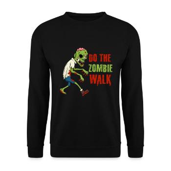 Do The Zombie Walk Horror Halloween Undead Corpse - Unisex Sweatshirt - black - Front - Alina (178cm) & Michal (187cm)