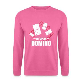 Let's Play Domino / Dominosteine, Domino Set - Unisex Pullover - Pink - Vorne