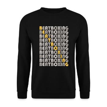 Beatboxing Musique Percussion vocale Musique Beatboxer - Sweat-shirt Unisexe - noir - Devant - Alina (178cm) & Michal (187cm)