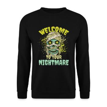 Bienvenue dans votre cauchemar Halloween Zombie effrayant - Sweat-shirt Unisexe - noir - Devant - Alina (178cm) & Michal (187cm)